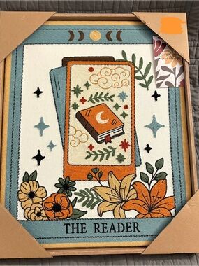 BP Home Textile Embroidery Woven Wall Art Tarot Card The Reader Decor 17"x 21"